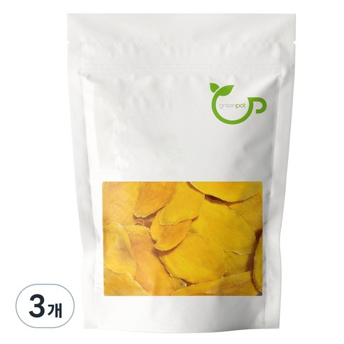 그린팟 건조 망고 슬라이스, 200g, 3개