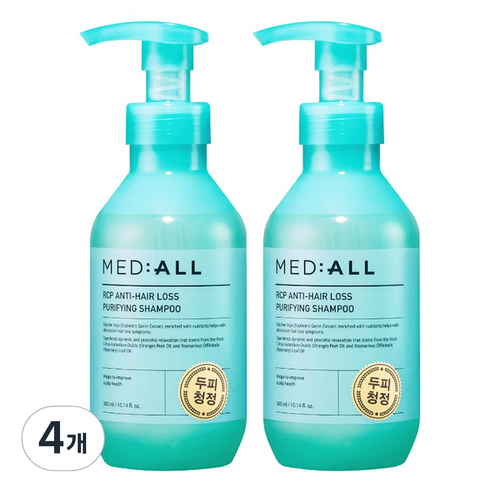 메디올 씨알피 안티 헤어로스 퓨리파잉 샴푸, 300ml, 4개