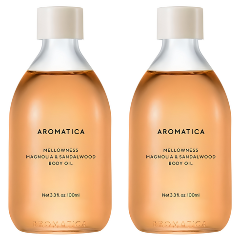 아로마티카 멜로우니스 바디오일 매그놀리아 & 샌달우드향, 100ml, 2개