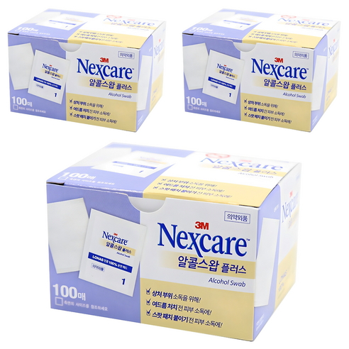 넥스케어 알콜스왑 플러스, 100개입, 3개