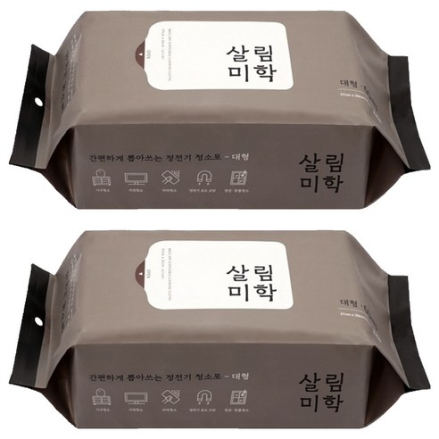 살림미학 대형 정전기 청소포 60매, 2개
