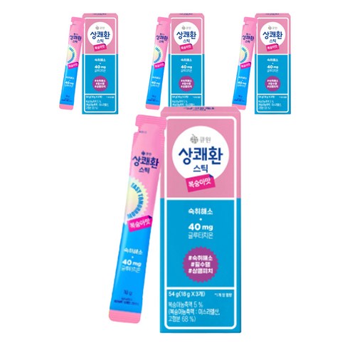 큐원 상쾌환 스틱 복숭아맛 3p, 54g, 4개