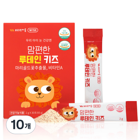비타민마을 맘편한 루테인 키즈 30p, 60g, 10개