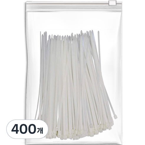 엔더 플렉시블 케이블 타이, 400개, 화이트