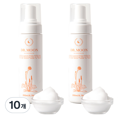 닥터문 유산균 락토케어 질경초 여성청결제 폼타입, 200ml, 10개
