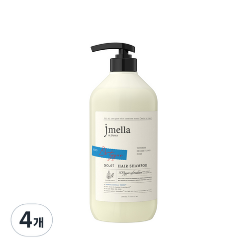 제이멜라 인 프랑스 도 티크 헤어 샴푸, 4개, 1000ml