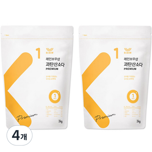 레인보우샵 과탄산소다 프리미엄, 3kg, 4개