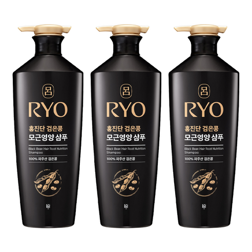 려 홍진단 검은콩 모근영양 샴푸 화이트플로럴향, 820ml, 3개