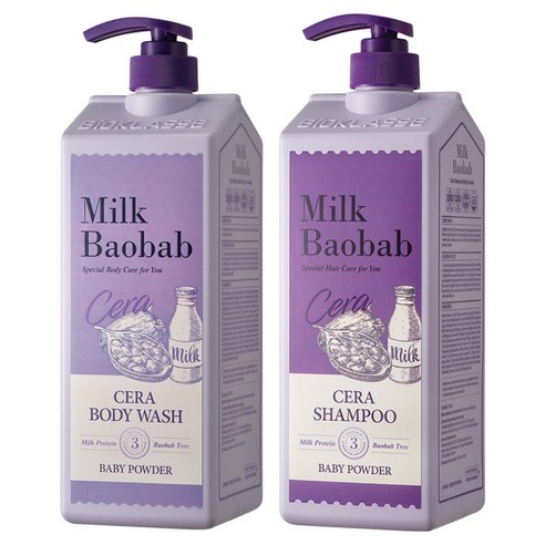 밀크바오밥 세라 베이비파우더 바디워시 1200ml + 샴푸 1200ml, 1개