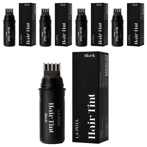 라피타 새치커버 타투 헤어틴트 10ml, 블랙, 5개