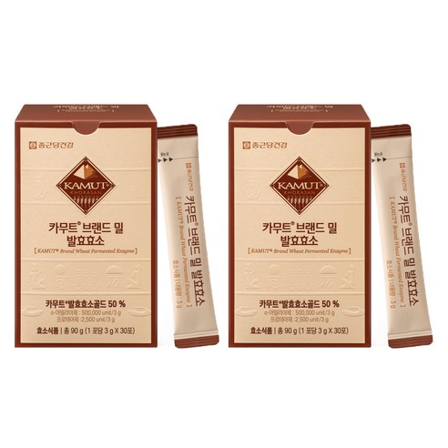 종근당건강 카무트 브랜드 밀 발효효소 30p, 90g, 2개