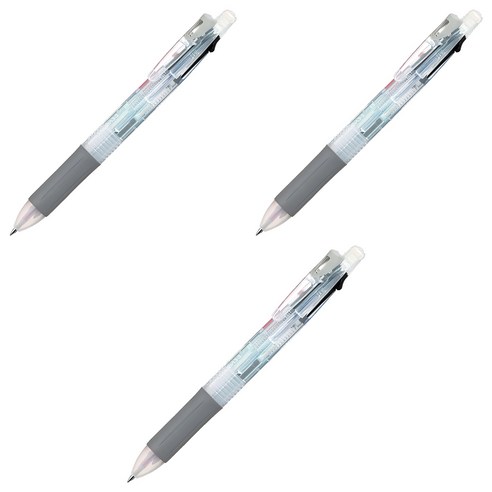 사라사 멀티펜 3+S SJ3 0.5mm, 투명, 3개