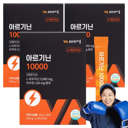 비타민마을 아르기닌 10000 30p, 300g, 3개