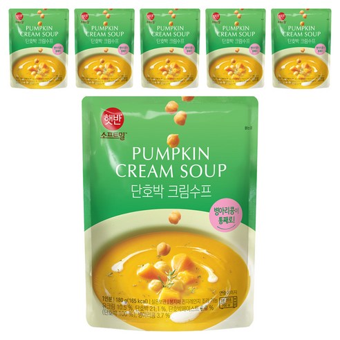 햇반 소프트밀 단호박 크림 수프, 6개, 180g