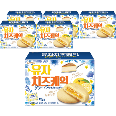 청우식품 유자 치즈케익, 95g, 6개