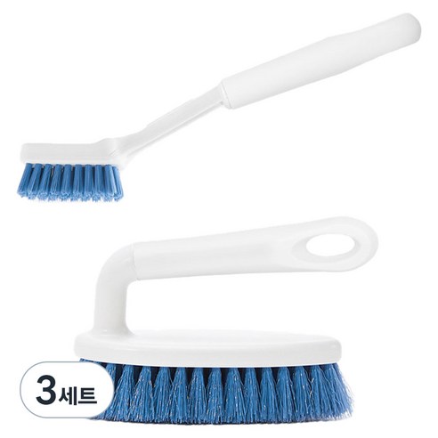 크린아이 틈새솔 + 타일 바닥솔, 블루 + 화이트, 3세트