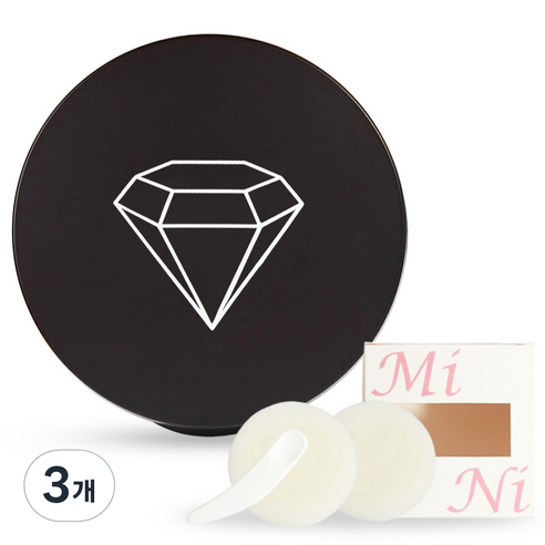 셀프천사 미니 DIY 비비 쿠션 케이스 5g, 블랙 다이아, 3개