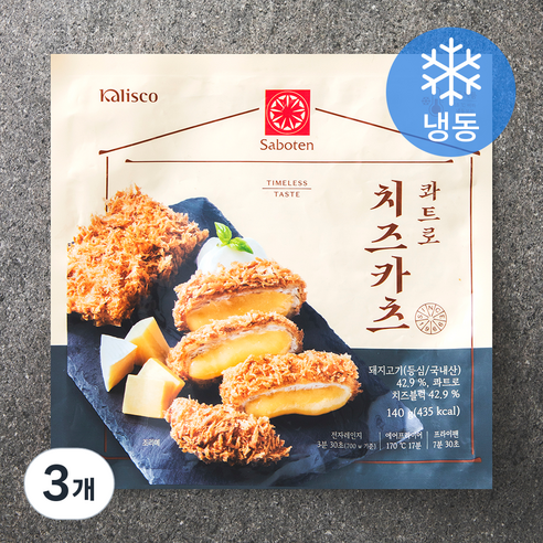 사보텐 콰트로 치즈카츠 (냉동), 140g, 3개