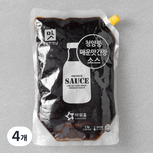 아워홈 행복한맛남 청양풍 매운맛 간장소스, 2kg, 4개