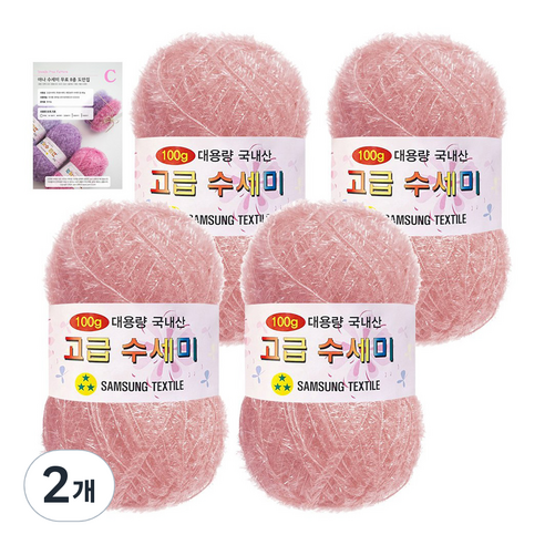 야나 대용량 수세미 100g x 4p + C 인쇄도안 8종 세트, 131 연한인디핑크, 2개