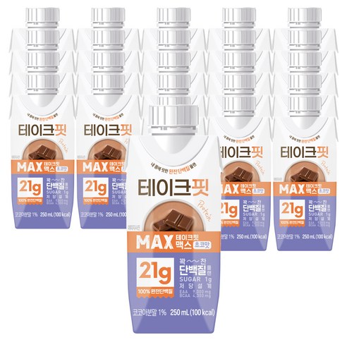 테이크핏 내몸에 핏한 단백질 플랜 맥스 초코맛 음료, 250ml, 24개 헬스보충식품