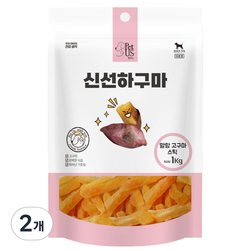 [도그나우ㅣ인기상품] 펫어스 강아지 신선하구마 스틱 간식: 영양가 높은 간식으로 강아지의 건강 증진에 기여 [DOGNOWㅣ추천상품]