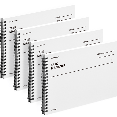   모트모트 오리지널 태스크 매니저 16weeks 플래너 4p, 화이트
