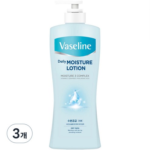바세린 데일리 모이스처 로션 과일향 건성용, 450ml, 3개