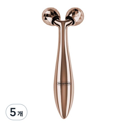 니가조화 3D 페이스 마사지 롤러, 5개, 골드