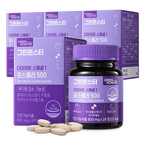 그린몬스터 다이어트 스페셜1 포스콜리500, 28정, 4개