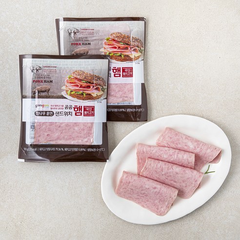 곰곰 참나무 훈연 샌드위치햄, 100g, 1개