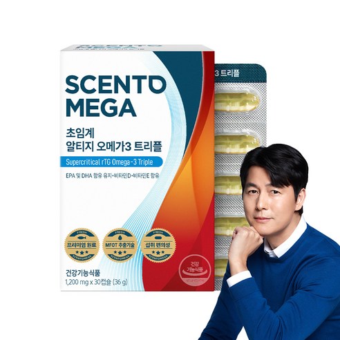 뉴트리원 센토메가 초임계 알티지오메가3 트리플 30p, 1개, 30정