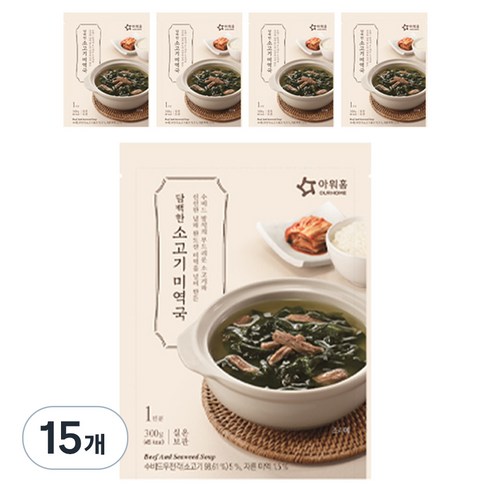 아워홈 담백한 소고기미역국, 300g, 15개
