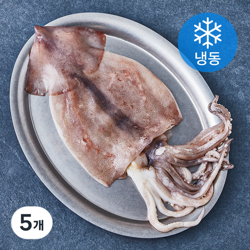 청해명가 두툼한 손질 오징어 (냉동), 5개, 250g