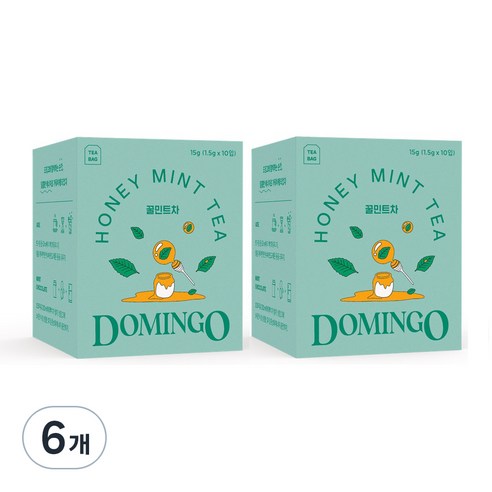 도밍고 꿀 민트차, 1.5g, 10개입, 6개