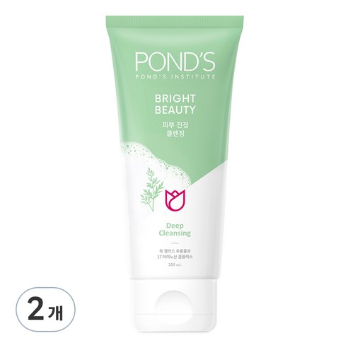 폰즈 브라이트 뷰티 쑥 아미노 애시드 클렌징폼, 200ml, 2개