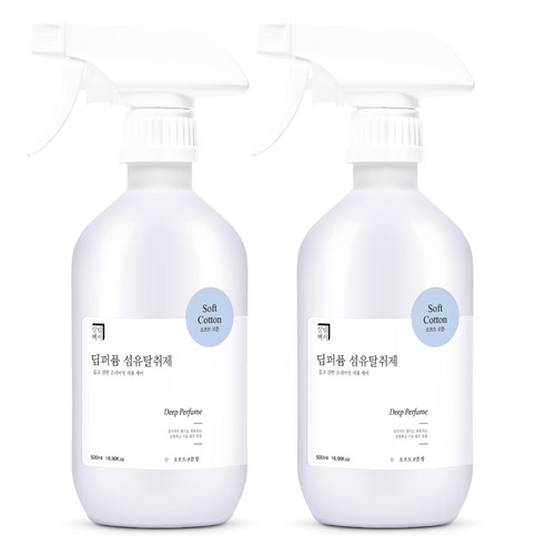 살림백서 딥퍼퓸 섬유탈취제, 500ml, 2개, 소프트코튼