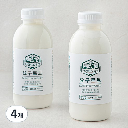 아침미소목장 요구르트, 500ml, 2개입, 2개