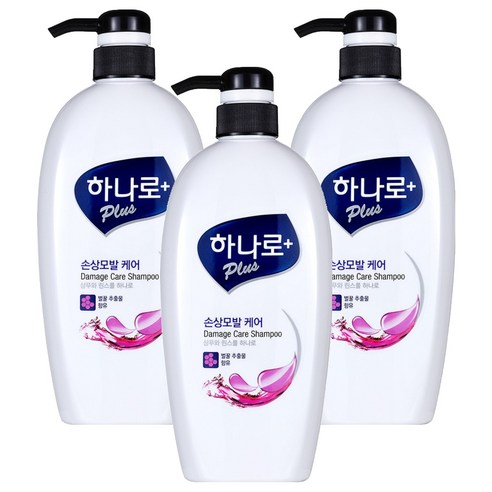 하나로 플러스 손상모발 케어 샴푸, 680ml, 3개