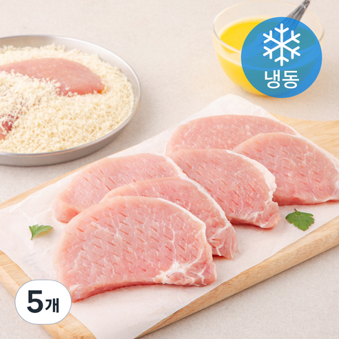 동원 홈푸드 미국산 돼지등심 돈까스용 (냉동), 600g, 5개