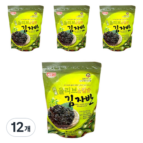 시골김 올리브 칼슘 김자반, 70g, 12개
