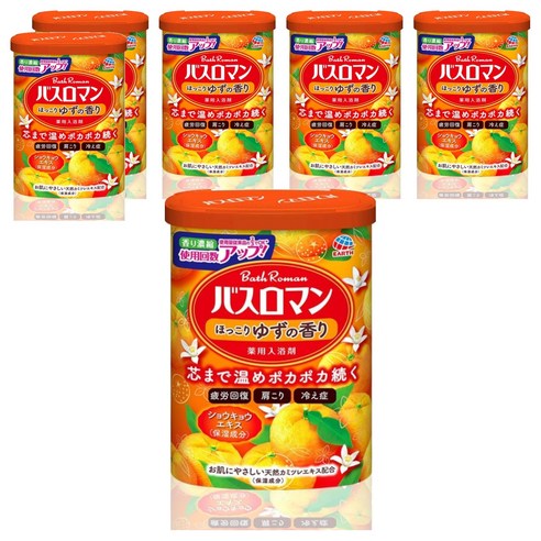 바스로망 입욕제 유자, 600g, 6개