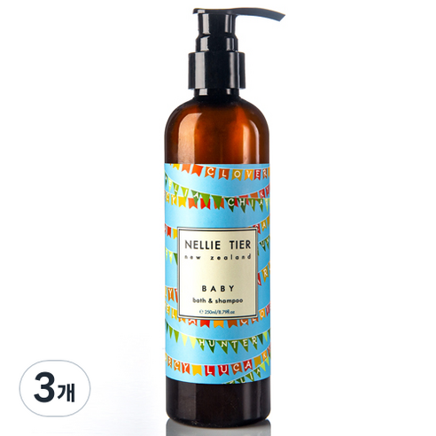 넬리티어 베이비 바스앤샴푸, 250ml, 3개