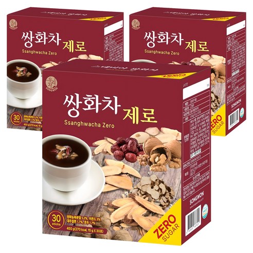 우리차 송원식품 쌍화차 제로, 3개, 30개입, 15g