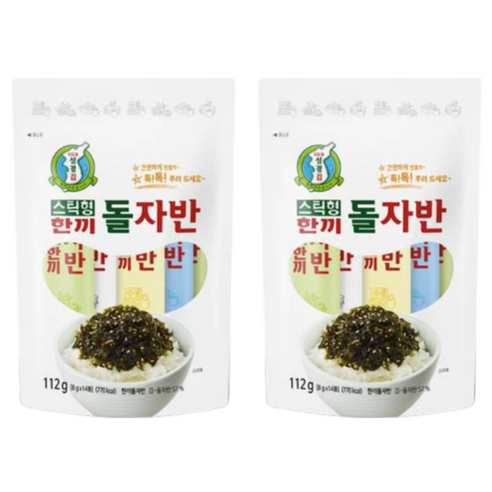 지도표성경 스틱형 한끼 돌자반 김 랜덤발송 14p, 112g, 2개