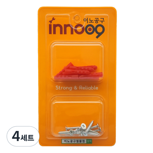 이노공구 범용 일반나사 칼블럭 레드 2종 x 10p 세트 25mm NIT100, 4세트