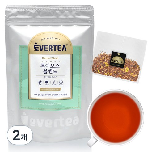 에버티 루이보스 블렌드 삼각티백, 2개, 24개입, 1.9g
