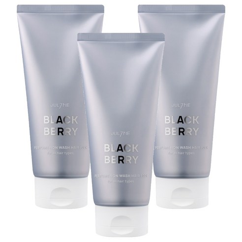 줄라이미 논워시 극손상 집중케어 헤어팩 블랙베리, 200ml, 3개