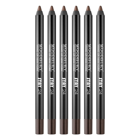 우드버리 스테이24 아이라이너 1.2g, 골드브라운, 6개