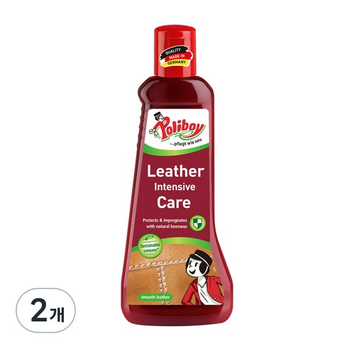 폴리보이 레더 인텐시브 케어 광택 영양공급 가죽 클리너, 200ml, 2개